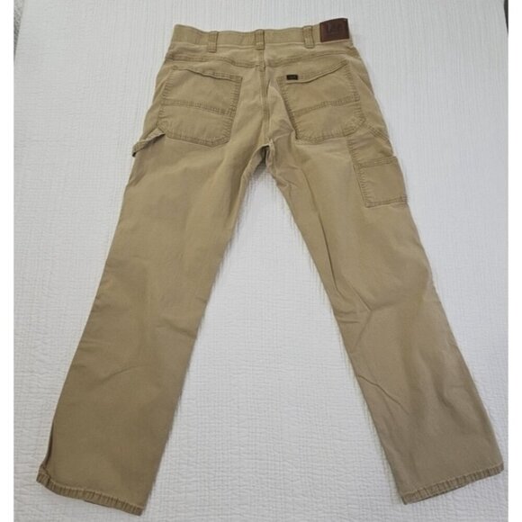 Lee Extreme Motion Utility Pants Men 36x32 Beige Loose Fit Straight Stretch - Picture 2 of 16